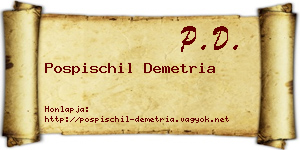 Pospischil Demetria névjegykártya